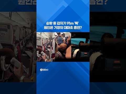 순항 중 갑자기 91m '뚝'…원인은 기장의 대마초 흡연? #shorts