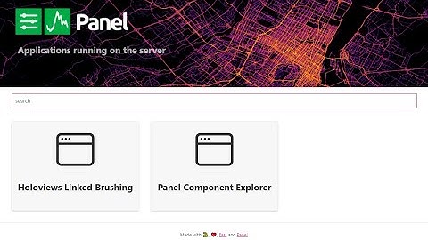Serving multiple apps with HoloViz Panel