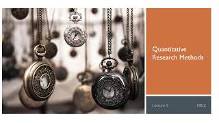 Quantitative Research Methods