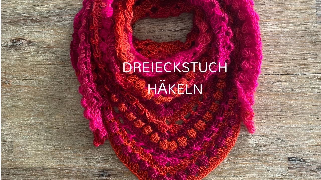 Dreieckstuch häkeln in Stäbchen