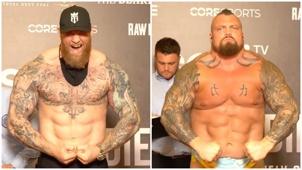 HEAVIEST FIGHT IN HISTORY! - THOR THE MOUNTAIN BJORNSSON and EDDIE THE BEAST HALL (FULL) WEIGH IN