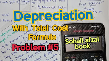 Depreciation |Prob #5| B.com Part1 BBA Total Cost Formula|Straight line Method | Sohail Afzal |