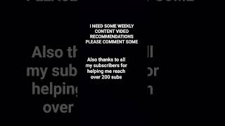 Weekly content needed please comment some recommendations #weekly #thanks