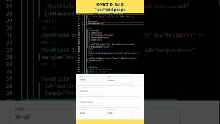 Must Know #react material UI TextField props concept #shorts #hindi