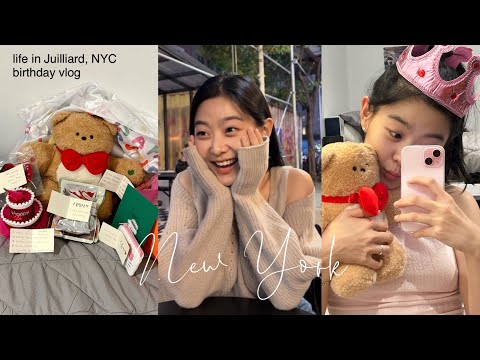 Juilliard•NYC VLOG. 사랑꾼 엄마가 지구 반대편에서 유학생 외동딸 생일이벤트 해주는 법 🎂 줄리아드 첫 오페라 공연, 알로 쇼핑, 뉴욕 맛집 ...