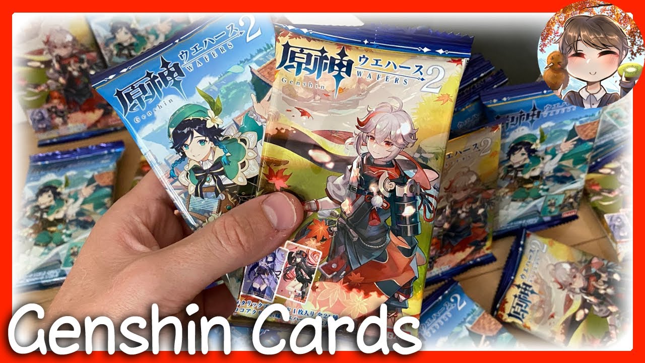 Genshin Impact Collectible Cards In Japan! 🃏 Bandai Wafer Cards Vol.2