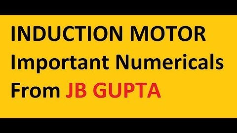 3 Phase Induction Motor !! Important MCQs !! JB GUPTA !!