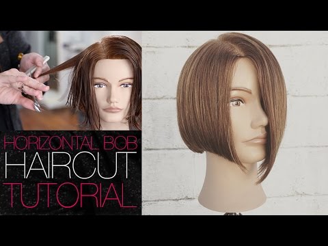 Cutting a HORIZONTAL BOB Haircut Tutorial - Back To Basics | MATT BECK ...