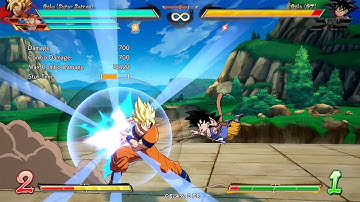 DBFZ Super Saiyan Goku Mid-Screen To Corner 2.5 Bar Start T.O.D Combo