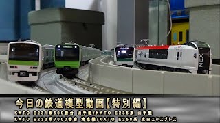 2022年6月3日 今日の鉄道模型動画【複々線】(E231系500番台/E235系/E233系7000番台/E259系)