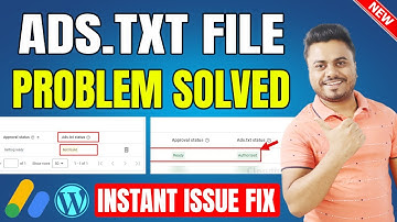 How to Add Ads.txt File For Adsense - Ads.txt Status Not found / Unauthorized