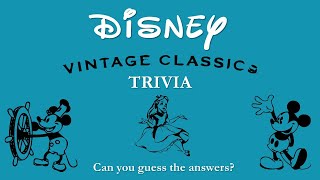 DISNEY TRIVIA (VINTAGE) 🏰🎬 | 20 Questions | Trivia Quiz Test Disney Game