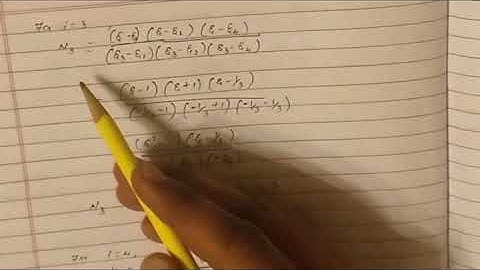 Lagrangian interpolation polynomial - 1D cubic element