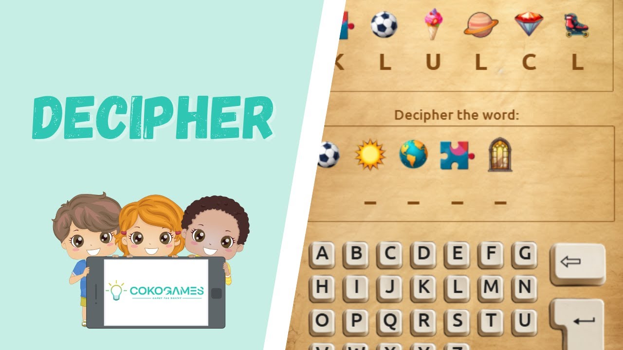 Fun Decoding a Message Game for Kids DECIPHER - YouTube