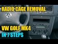 How to remove / replace radio cage mount bracket VW Golf Mk4, Bora, Jetta in 7 steps