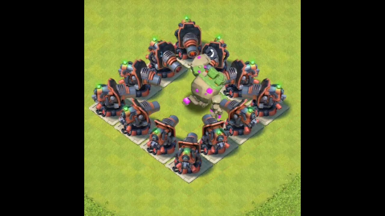 How many boom Cannon😱 destroyed ? 1 max mountain golem 
