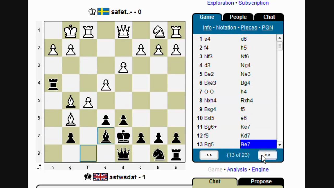 instantchess - 2 little replays from the freee games - YouTube