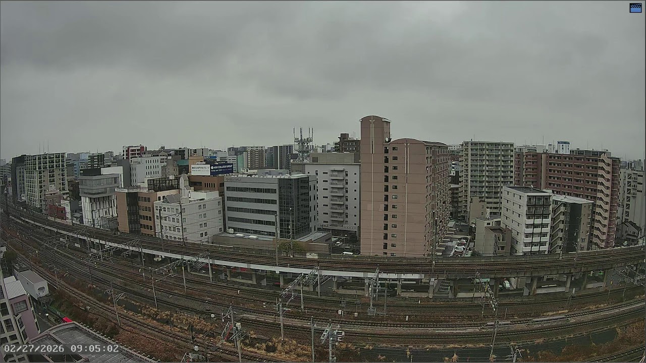 Live Cam: Hakata Station, Fukuoka, JP｜Shinkansen & Local JR Lines｜Night View｜Sunrise & Morning Sun