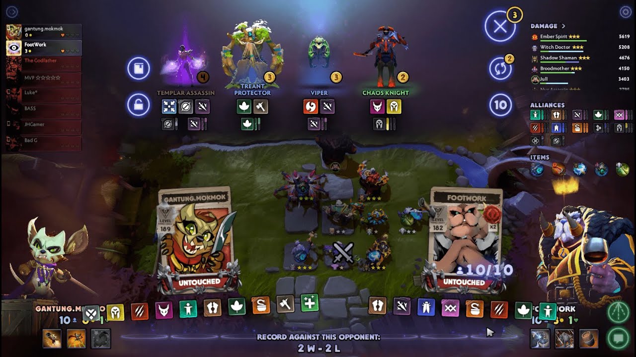 Dota Underlords - Knockout - Troll, Assassin, Insect, Warlock, Summoner, Savage, Druid, Human