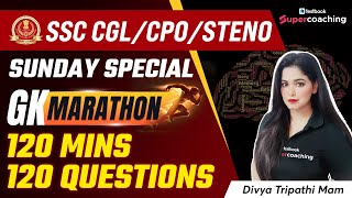 SSC CGL/CPO/Steno 2022 | GK Marathon Class | Important General Awareness MCQ by Divya Tripathi Mam