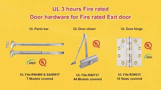 Door Hardware for Fire Rated Exit Doors | Certified UL 3-Hour Fire Rating