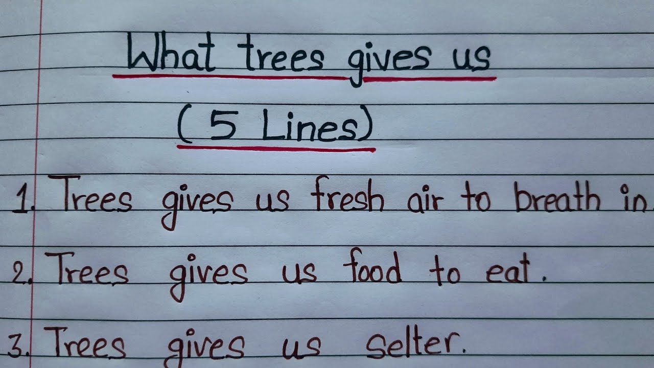 What trees gives us ||5 lines on what trees gives us ||important of trees 5 lines essay 