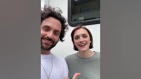 Charlotte Ritchie and Penn Badgley ❤️ #pennbadgley #podcast #comedy