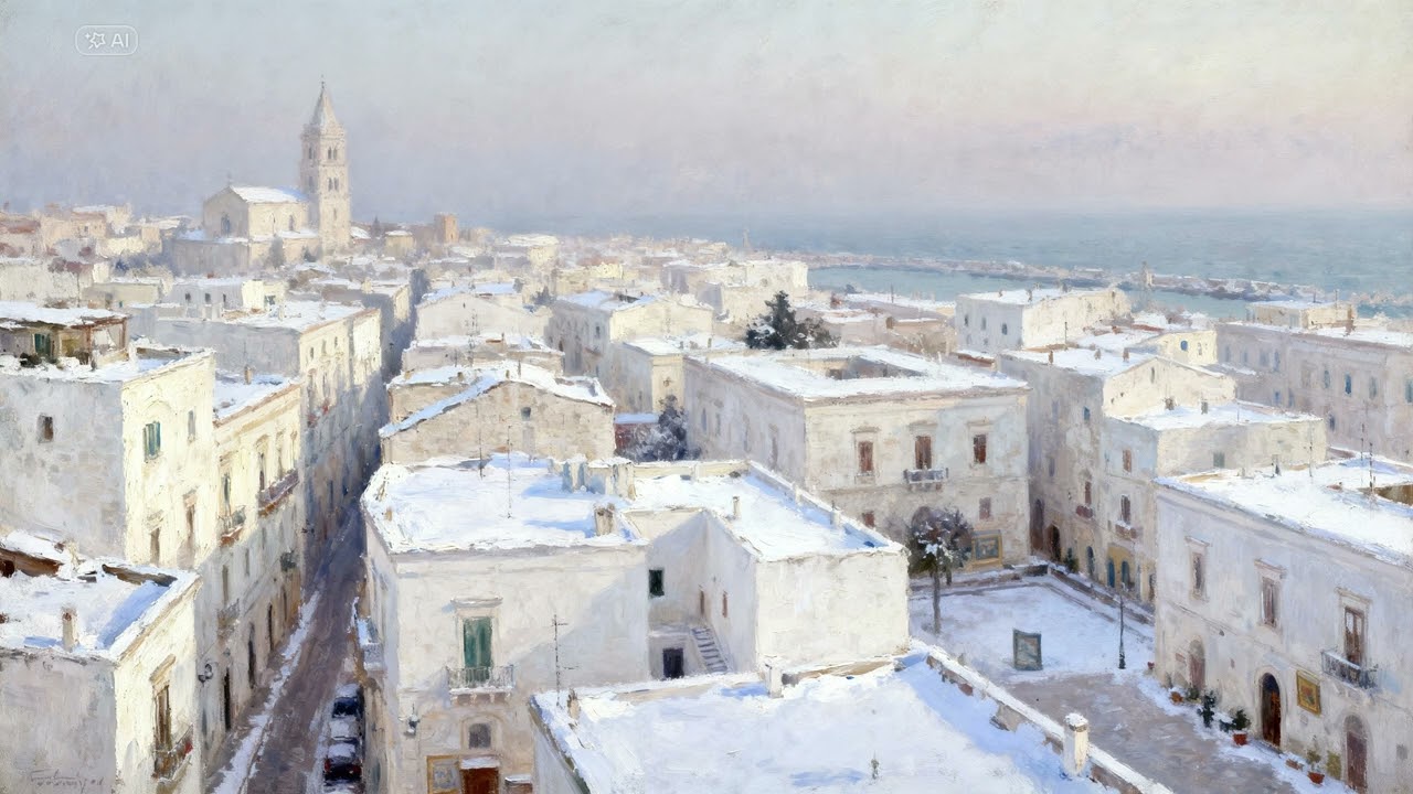 Hidden Southern Italy Winter | Bari · Alberobello · Matera | Oil Painting Art Screensaver