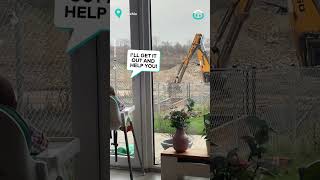 Son Enjoys Watching an Excavator || ViralHog