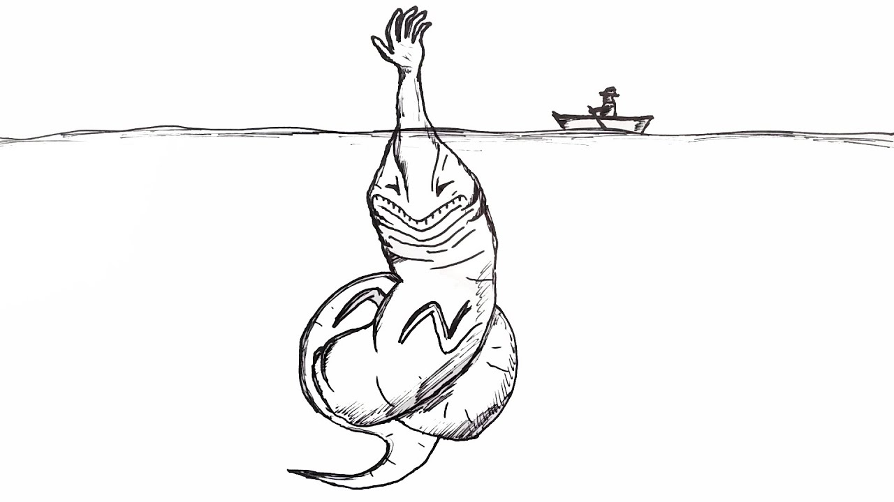 How to Draw a Hand Sea Monster