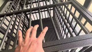 LEMBERI 48 Inch Heavy Duty Indestructible Dog Crate, Escape Proof Double Door Dog Kennel Review
