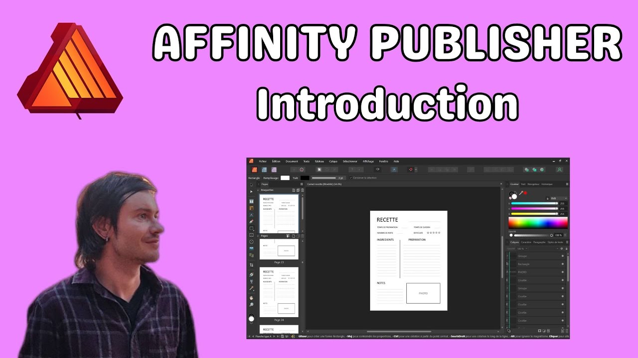 Affinity Publisher version 2 introduction logiciel mise en page - YouTube