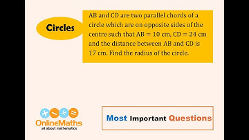 IX Circles AB and CD are two parallel chords of a circle which are on opposite sides of the centre s