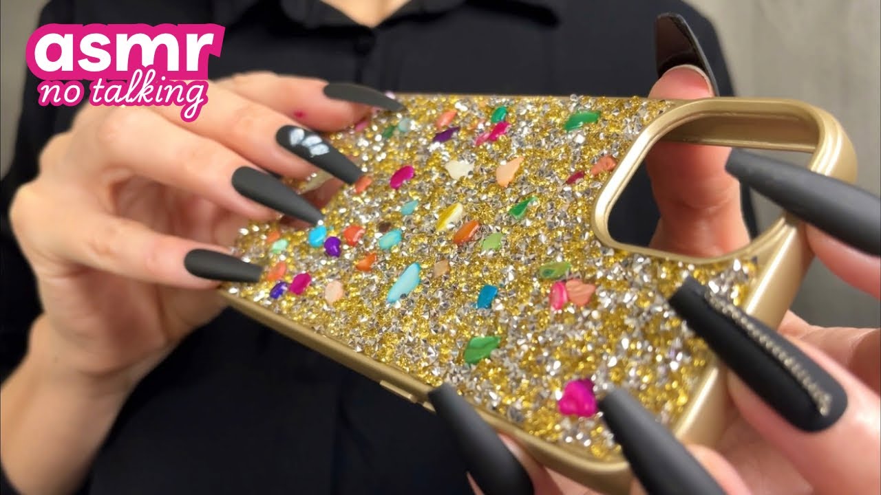 ASMR * Phone Case Tap/Scratching On & Off the Phone! - YouTube