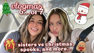 adding LIGHTS, getting spooked, tessie accessories?? sister shenanigans // VLOGMAS 6...or 7