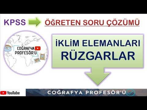 KPSS 2023 [İKLİM ELEMANLARI \