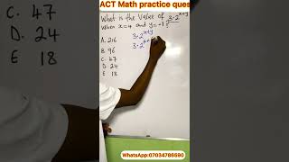 Act math practice question #shabestonlinetutorial #exam #maths