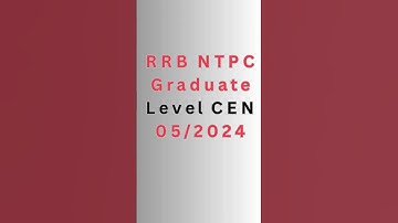 NTPC Graduate Level Post Recruitment 2024 I Download Admit Card #rrbntpc #exam