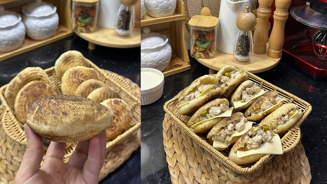 بطبوط بالخبز المنفوخ👌اسهل وانجح وصفة😍نتحداك ماتنجحلكش من اول تجربة🤤 بحشو معسسل يقطر بالبنة😋أنجح وصفة