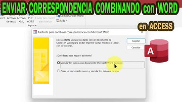 ENVIAR CORRESPONDENCIA COMBINANDO ACCESS con WORD