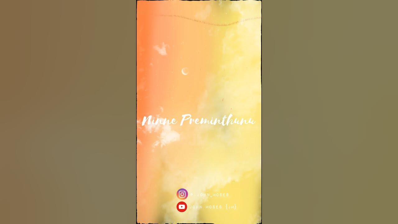 Ninne Preminthunu //#teluguchristiansong (English lyrics)              《JOHN MOSES JM 》