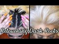 Retouching BLACK roots PLATINUM BLONDE | This is the LAST time I bleach my hair!!!