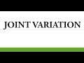 JOINT VARIATION - (VARIATION)