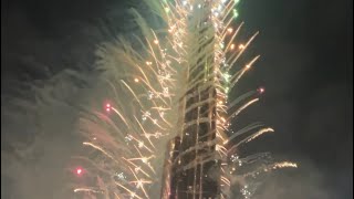 الالعاب النارية علي برج دبي أجواء رائعة