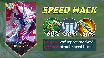 WHEN GLOBAL MOSKOV ABUSE THIS NEW SUPER ATTACK SPEED BUILD AND EMBLEM IN SOLO RANK GAME!! 😱 ~ MLBB! 