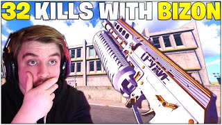 32 Kill Alcatraz Win! - My CRAZIEST Win EVER!? *Best BIZON Setup* (Rebirth Island - Warzone)