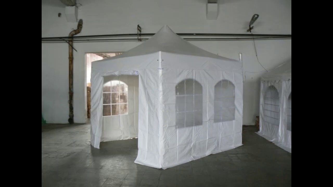 Montaj 3x3 m Pavilion Pliabil Professional Aluminiu 50 mm, cu ferestre, PVC 620 | www.CORTURI24.ro