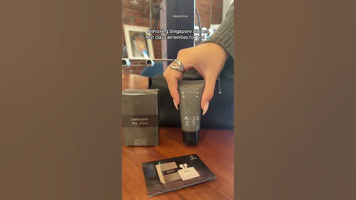 Unboxing Singapore Airlines first class amenities for him
