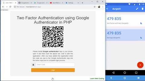 Two Factor Authentication using Google Authenticator in PHP