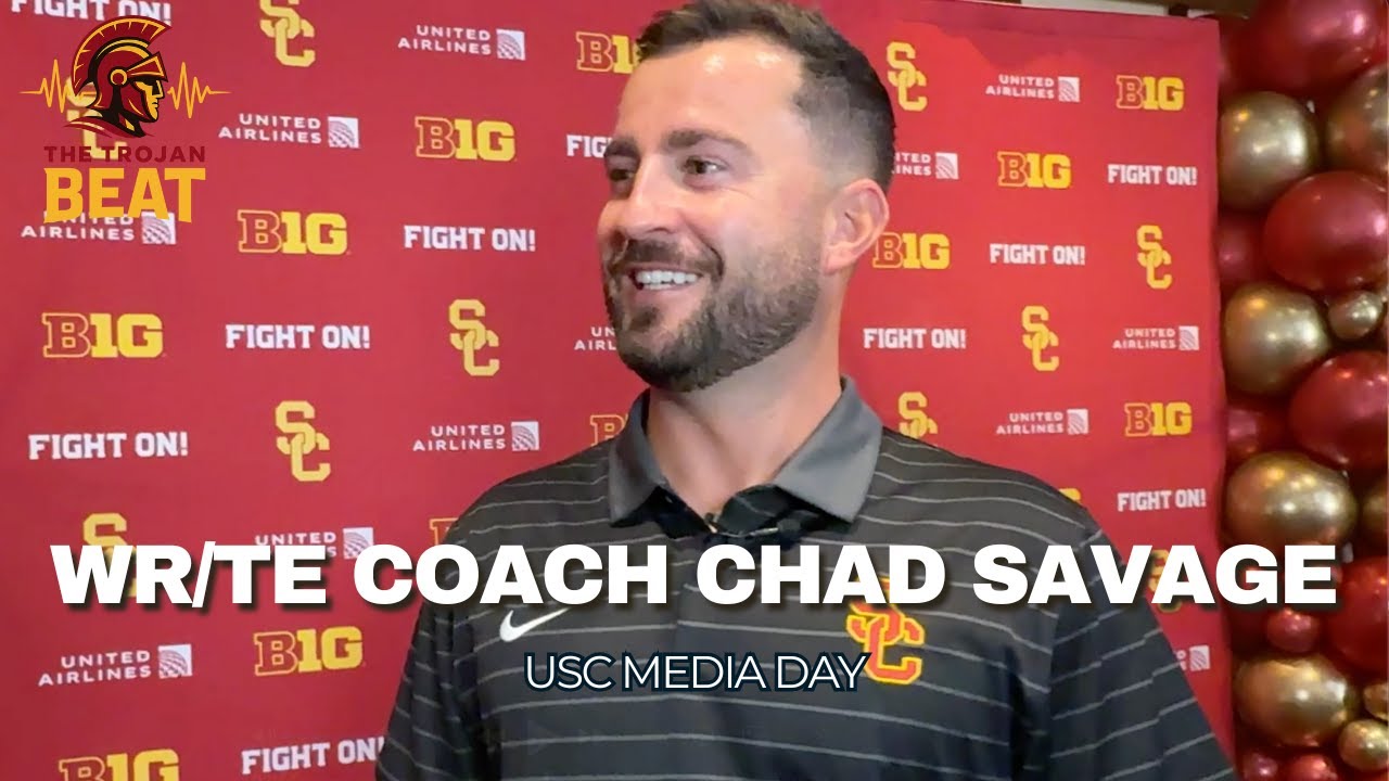 USC WR/TE Coach Chad Savage talks about upcoming season, WR room, tight end room and more